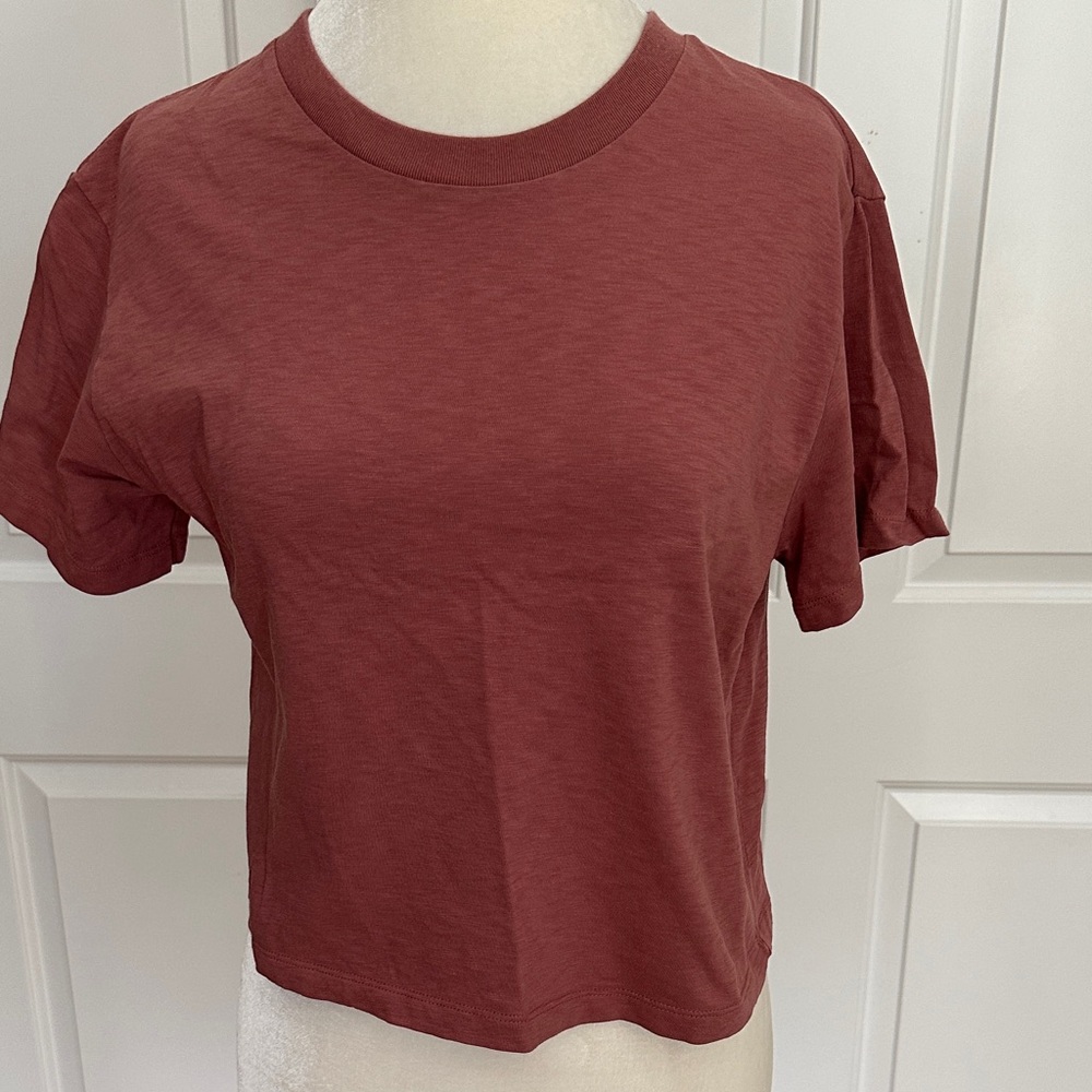 Uniqlo Women's Short Sleeve Tee in Brick Red